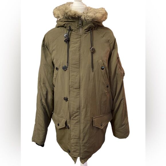 Old Navy Women’s Black Long Parka - Picture 2 of 5